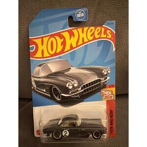 Hot Wheels Mainline 62' Corvette - Black - Then & Now